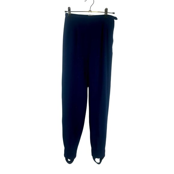 Vintage 80s Garland Stirrup Pants Women XXXS 23 Inch‎ Navy Blue Stretch Dance - Picture 1 of 10